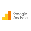 Google Analytics tool logo, this tool is used for web analysis.